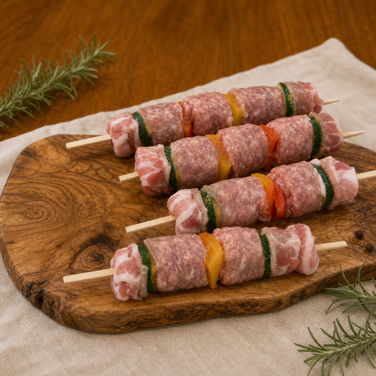 Spiedini Misti Pollo-Maiale ca. 2 pz - Agricola Bergamin